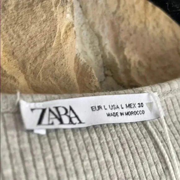 Zara Ribbed Gray Bodysuit size Medium NWT - Picture 6 of 8